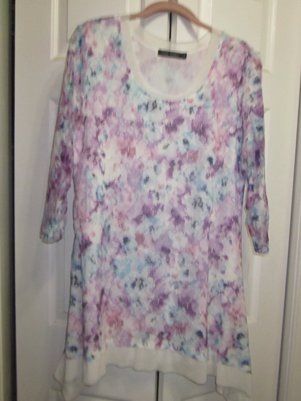 NWOT Casual Express Floral Lace Tunic Sz XL
